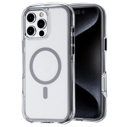 For iPhone 16 Pro Max Case Compatible with MagSafe Annular Airbags PC+TPU Phone Cover