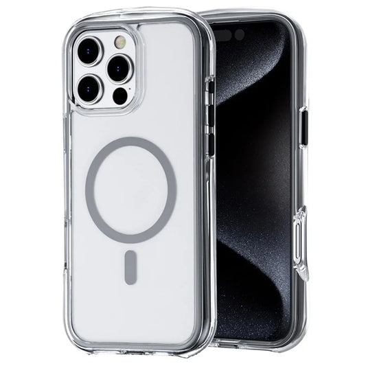 For iPhone 16 Pro Max Case Compatible with MagSafe Annular Airbags PC+TPU Phone Cover