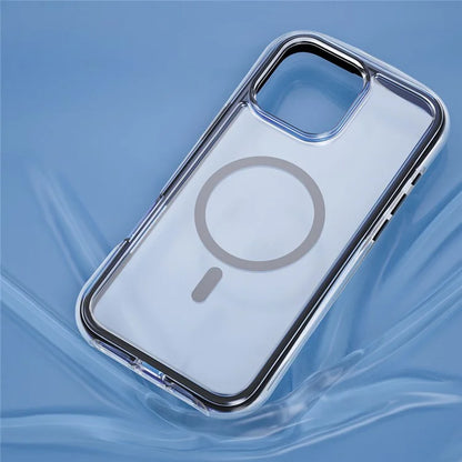 For iPhone 16 Pro Max Case Compatible with MagSafe Annular Airbags PC+TPU Phone Cover