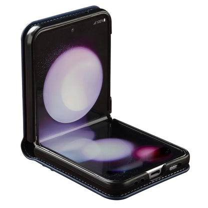 LC.IMEEKE for Samsung Galaxy Z Flip3 5G Case Leather+PC Phone Cover with Straps Card Slots
