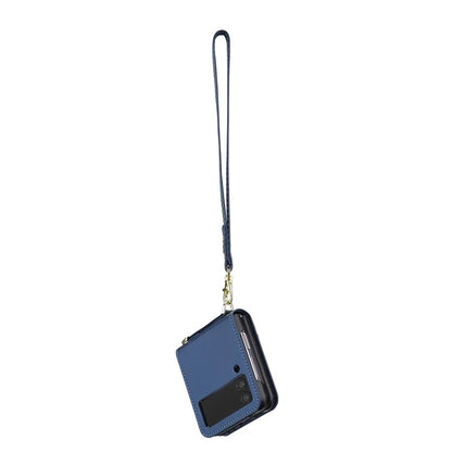 LC.IMEEKE for Samsung Galaxy Z Flip3 5G Case Leather+PC Phone Cover with Straps Card Slots