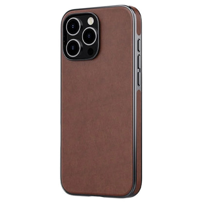 For iPhone 16 Pro Case PU Leather Coated TPU Shockproof Back Cover