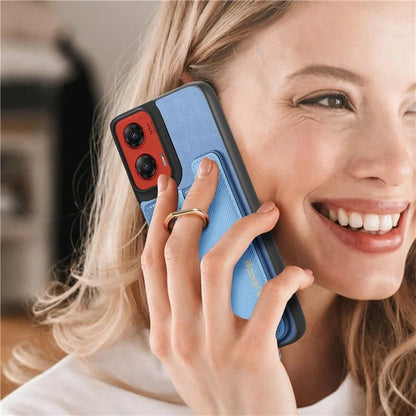 For Motorola Moto G 5G (2024) Case 2-in-1 Magnetic Detachable Card Holder Leather+TPU Phone Cover