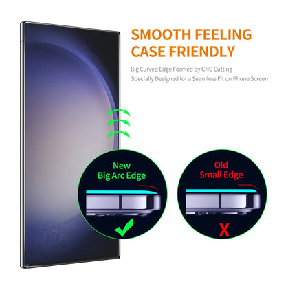 For Samsung Galaxy S24 Ultra ENKAY Hat-Prince Magnetic Case Honeycomb Design TPU+PC Phone Cover + 0.18mm Screen Protector