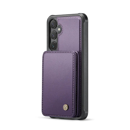 For Samsung Galaxy S23 FE Case JEEHOOD J05 Card Holder Kickstand Leather+TPU Phone Cover