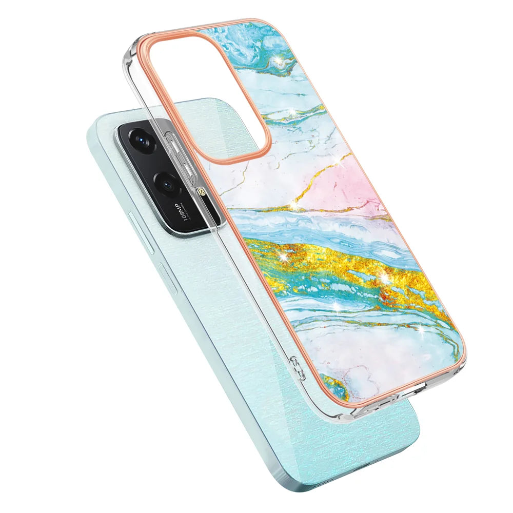 For Honor 200 Lite Case YB IMD Series-2 Style-B IMD Marble Pattern TPU Back Cover