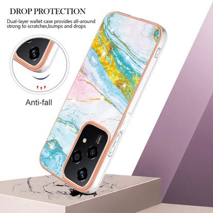 For Honor 200 Lite Case YB IMD Series-2 Style-B IMD Marble Pattern TPU Back Cover
