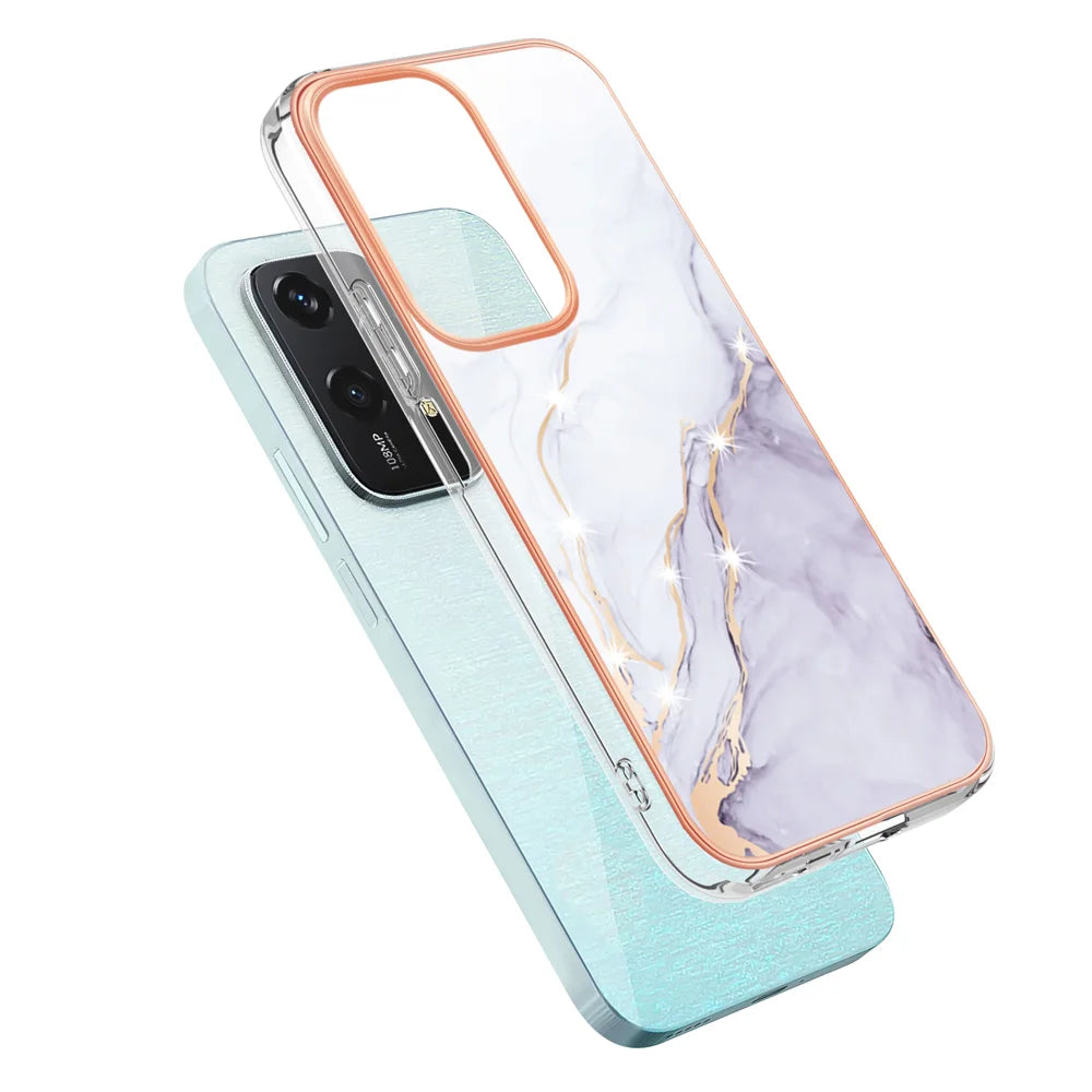 For Honor 200 Lite Case YB IMD Series-2 Style-B IMD Marble Pattern TPU Back Cover