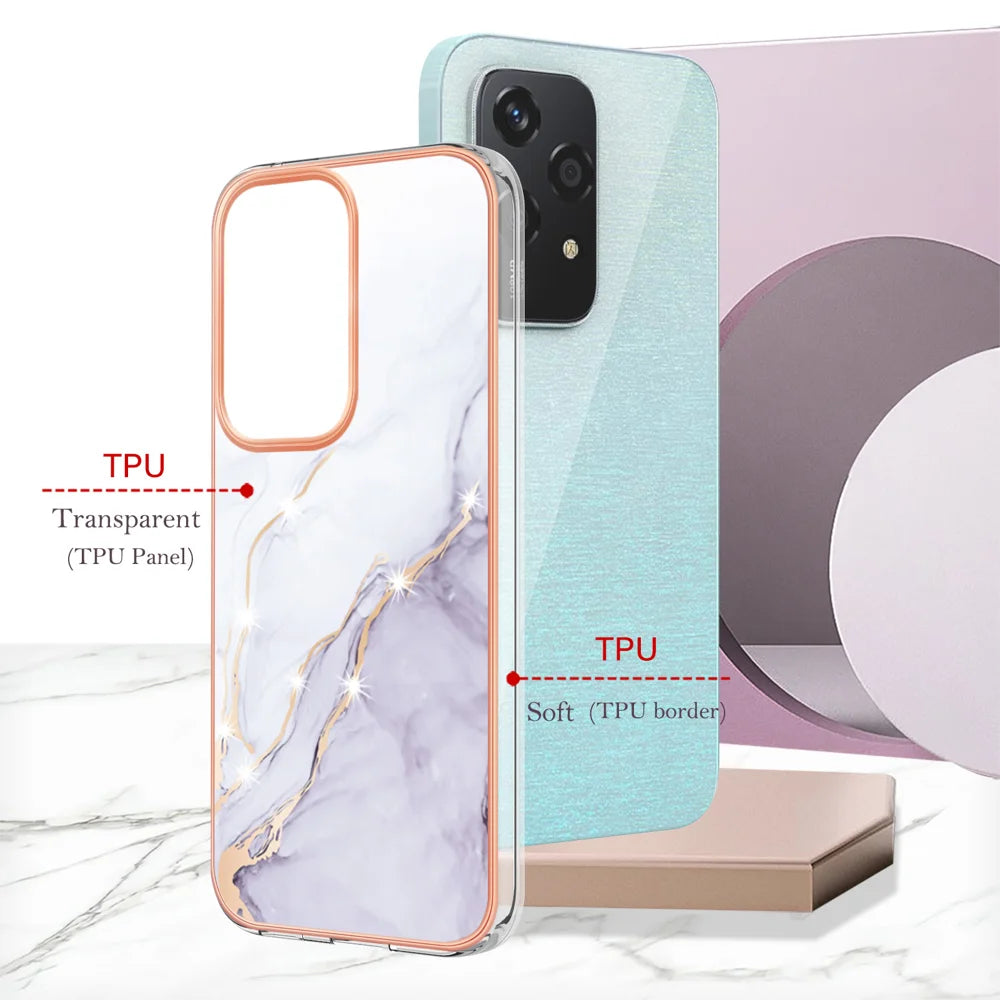 For Honor 200 Lite Case YB IMD Series-2 Style-B IMD Marble Pattern TPU Back Cover