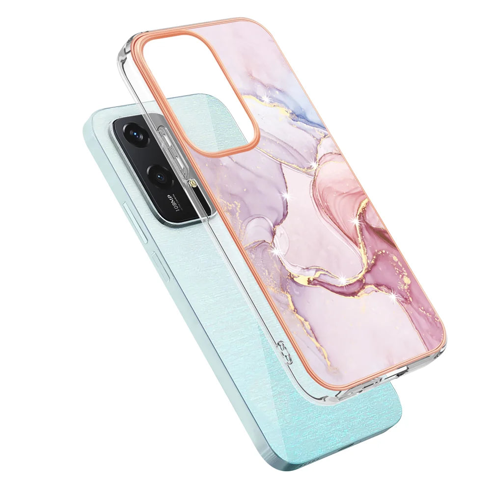 For Honor 200 Lite Case YB IMD Series-2 Style-B IMD Marble Pattern TPU Back Cover