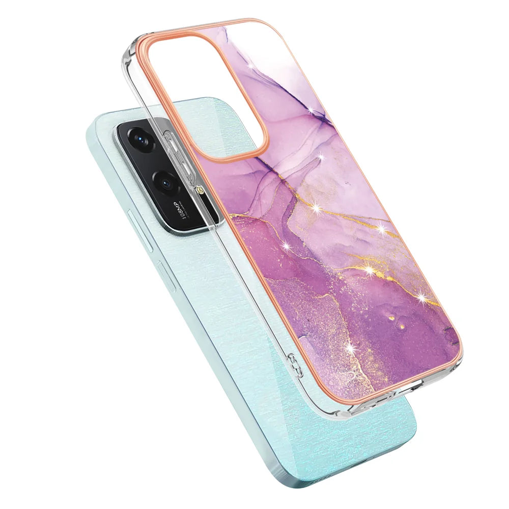 For Honor 200 Lite Case YB IMD Series-2 Style-B IMD Marble Pattern TPU Back Cover
