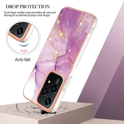 For Honor 200 Lite Case YB IMD Series-2 Style-B IMD Marble Pattern TPU Back Cover