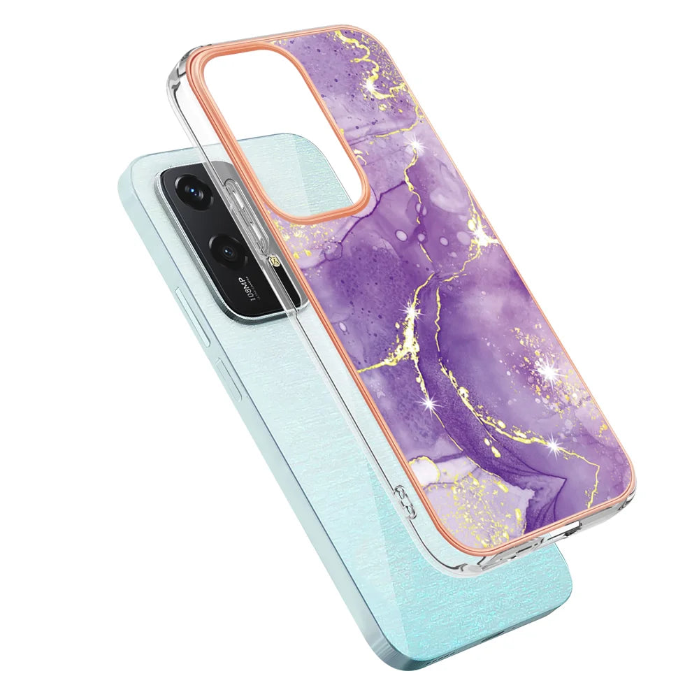 For Honor 200 Lite Case YB IMD Series-2 Style-B IMD Marble Pattern TPU Back Cover