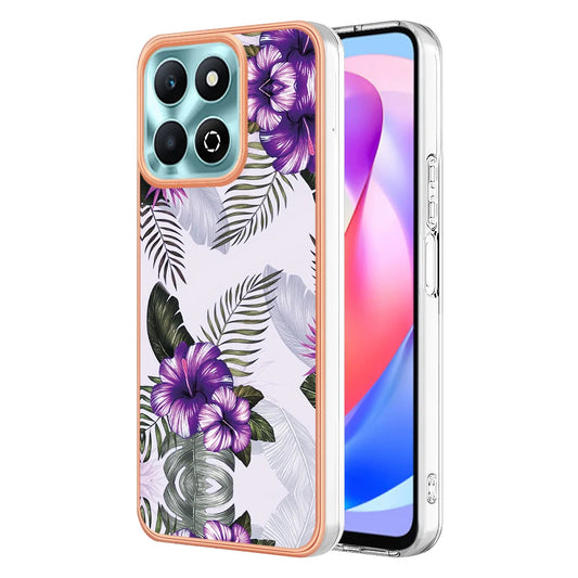 For Oppo A60 4G Case YB IMD Series-1 Style-A  IMD Marble Flower Pattern TPU Phone Cover