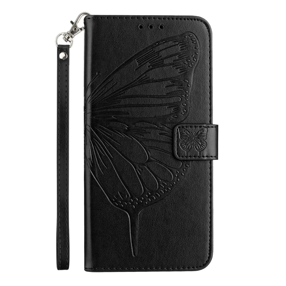 For Samsung Galaxy S24 FE Case YB Imprinting Series-4 Butterfly Flower Flip Wallet Leather Phone Cover