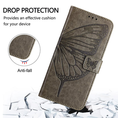 For Samsung Galaxy S24 FE Case YB Imprinting Series-4 Butterfly Flower Flip Wallet Leather Phone Cover