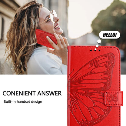 For Samsung Galaxy A06 Case YB Imprinting Series-4 Butterfly Flower Flip Wallet Leather Phone Cover
