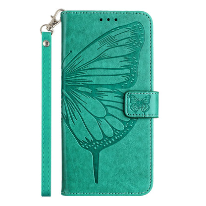 For Samsung Galaxy A06 Case YB Imprinting Series-4 Butterfly Flower Flip Wallet Leather Phone Cover