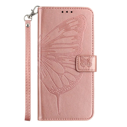For Samsung Galaxy A06 Case YB Imprinting Series-4 Butterfly Flower Flip Wallet Leather Phone Cover