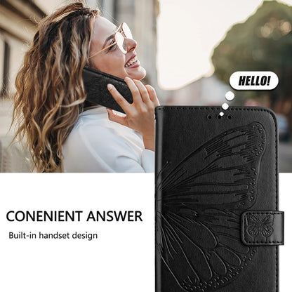 For Samsung Galaxy A16 5G Case YB Imprinting Series-4 Butterfly Flower Flip Wallet Leather Phone Cover