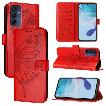 For Samsung Galaxy A16 5G Case YB Imprinting Series-4 Butterfly Flower Flip Wallet Leather Phone Cover