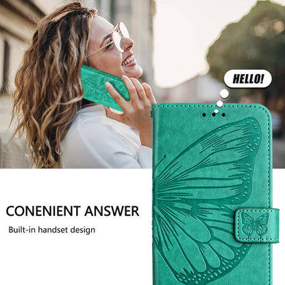 For Samsung Galaxy A16 5G Case YB Imprinting Series-4 Butterfly Flower Flip Wallet Leather Phone Cover
