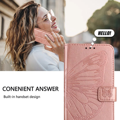 For Samsung Galaxy A16 5G Case YB Imprinting Series-4 Butterfly Flower Flip Wallet Leather Phone Cover