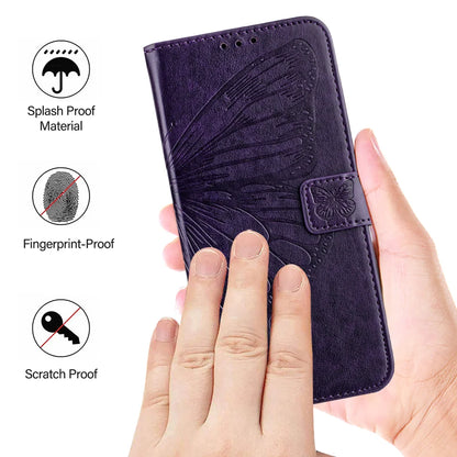 For Samsung Galaxy A16 5G Case YB Imprinting Series-4 Butterfly Flower Flip Wallet Leather Phone Cover