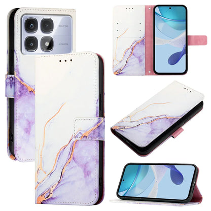 For Xiaomi Redmi K70 Ultra Case YB Pattern Printing Leather Series-5   Marble Pattern Wallet Phone Cover