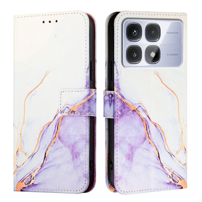For Xiaomi Redmi K70 Ultra Case YB Pattern Printing Leather Series-5   Marble Pattern Wallet Phone Cover