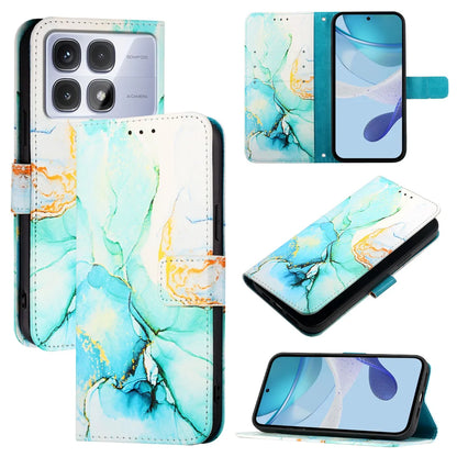 For Xiaomi Redmi K70 Ultra Case YB Pattern Printing Leather Series-5   Marble Pattern Wallet Phone Cover