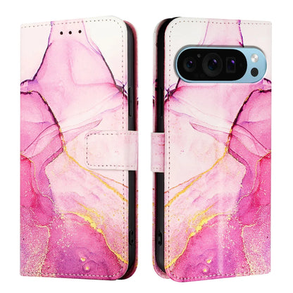 For Google Pixel 9 Pro XL Case YB Pattern Printing Leather Series-5   Marble Pattern Wallet Phone Cover