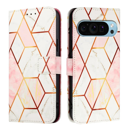 For Google Pixel 9 Pro XL Case YB Pattern Printing Leather Series-5   Marble Pattern Wallet Phone Cover
