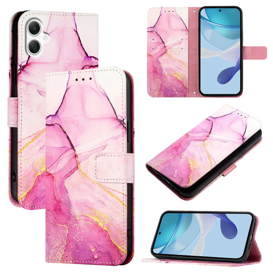 For Samsung Galaxy A06 Case YB Pattern Printing Leather Series-5   Marble Pattern Wallet Phone Cover