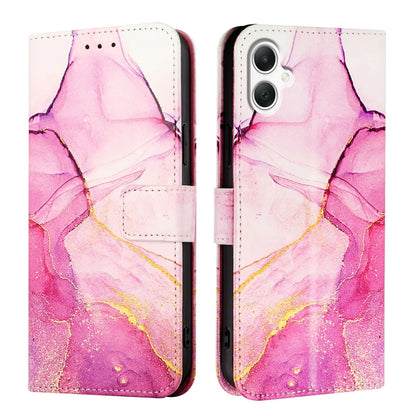 For Samsung Galaxy A06 Case YB Pattern Printing Leather Series-5   Marble Pattern Wallet Phone Cover