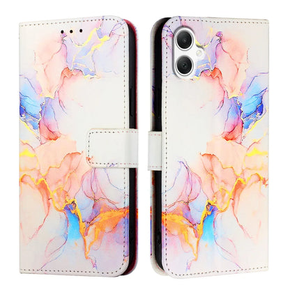 For Samsung Galaxy A06 Case YB Pattern Printing Leather Series-5   Marble Pattern Wallet Phone Cover