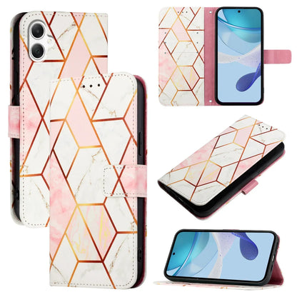 For Samsung Galaxy A06 Case YB Pattern Printing Leather Series-5   Marble Pattern Wallet Phone Cover