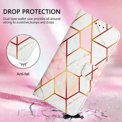 For Samsung Galaxy A06 Case YB Pattern Printing Leather Series-5   Marble Pattern Wallet Phone Cover