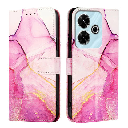 For Xiaomi Redmi 13 4G Case YB Pattern Printing Leather Series-5   Marble Pattern Wallet Phone Cover