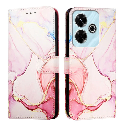 For Xiaomi Redmi 13 4G Case YB Pattern Printing Leather Series-5   Marble Pattern Wallet Phone Cover