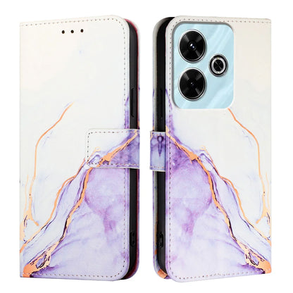For Xiaomi Redmi 13 4G Case YB Pattern Printing Leather Series-5   Marble Pattern Wallet Phone Cover