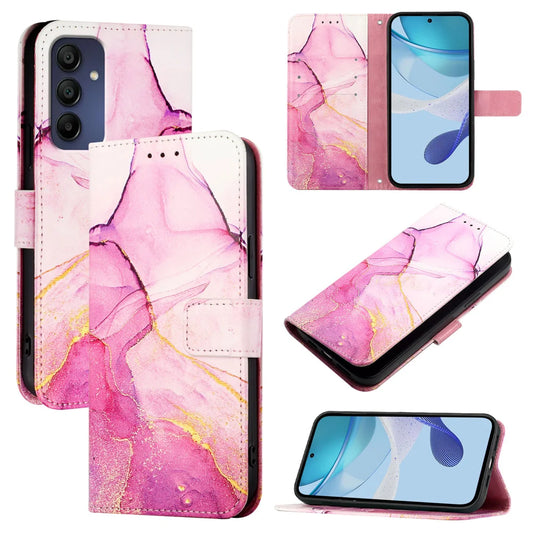 For Samsung Galaxy A16 5G Case YB Pattern Printing Leather Series-5   Marble Pattern Wallet Phone Cover