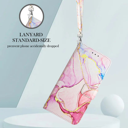 For Samsung Galaxy A16 5G Case YB Pattern Printing Leather Series-5   Marble Pattern Wallet Phone Cover