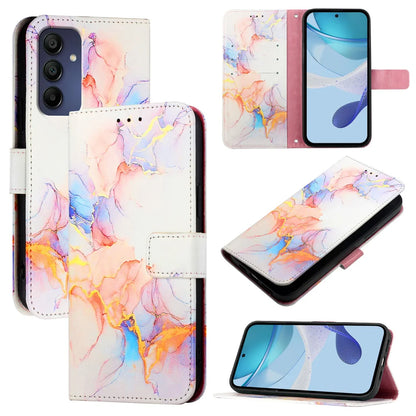 For Samsung Galaxy A16 5G Case YB Pattern Printing Leather Series-5   Marble Pattern Wallet Phone Cover
