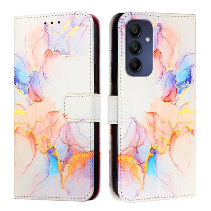 For Samsung Galaxy A16 5G Case YB Pattern Printing Leather Series-5   Marble Pattern Wallet Phone Cover