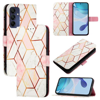 For Samsung Galaxy A16 5G Case YB Pattern Printing Leather Series-5   Marble Pattern Wallet Phone Cover