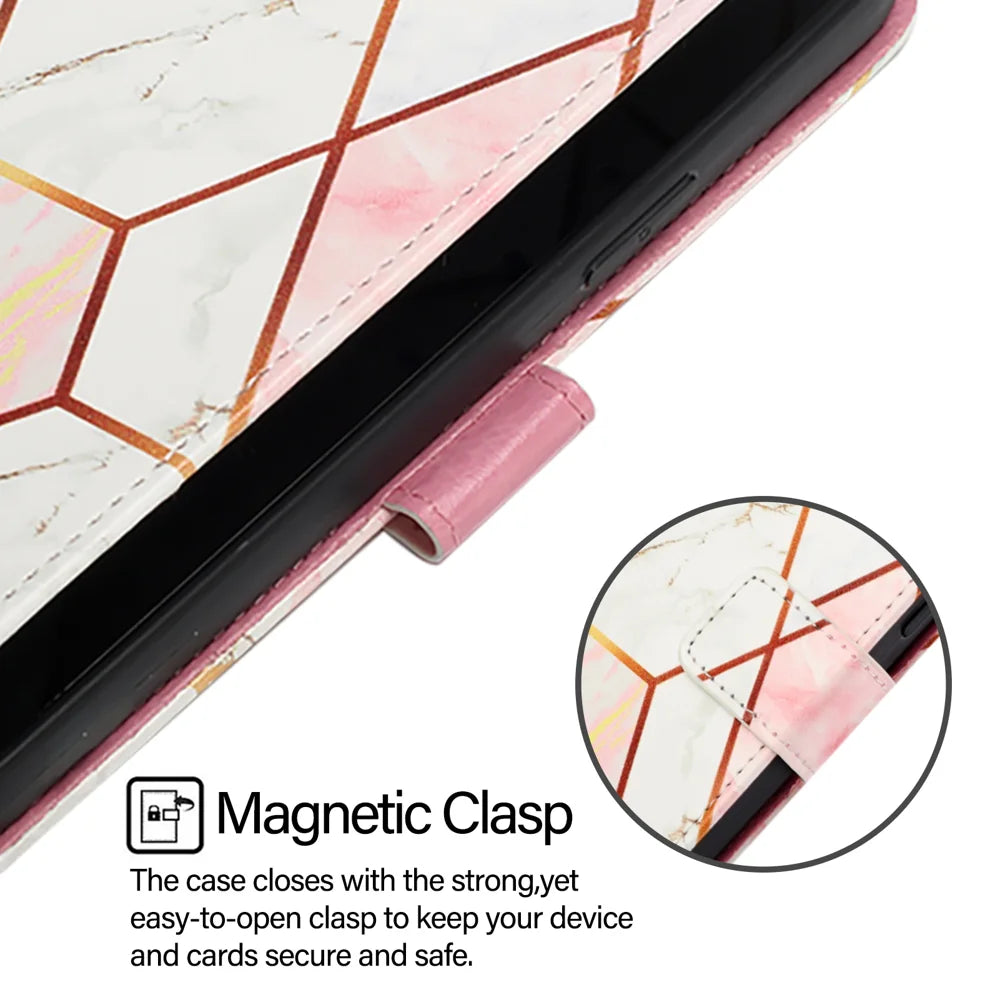 For Samsung Galaxy A16 5G Case YB Pattern Printing Leather Series-5   Marble Pattern Wallet Phone Cover