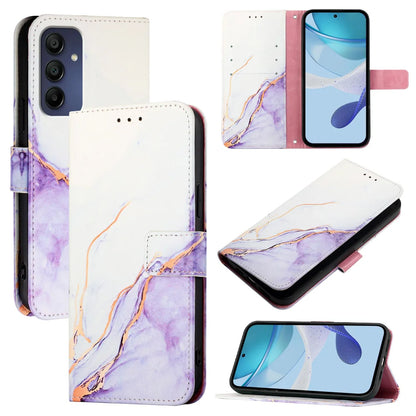 For Samsung Galaxy A16 5G Case YB Pattern Printing Leather Series-5   Marble Pattern Wallet Phone Cover