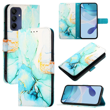 For Samsung Galaxy A16 5G Case YB Pattern Printing Leather Series-5   Marble Pattern Wallet Phone Cover