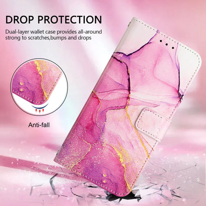 For Samsung Galaxy S24 FE Case YB Pattern Printing Leather Series-5   Marble Pattern Wallet Phone Cover